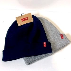 NWT- Two Levi’s Beanies - Navy and Grey